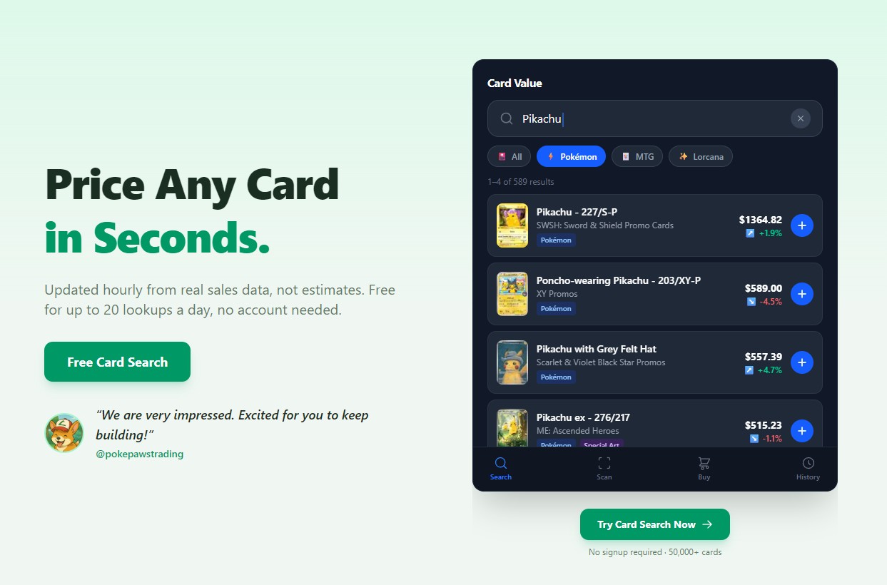 CardValue screenshot